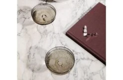 Ferm LIVING Ripple Smoked Grey Champagne Saucer Set Of 2 -Broste Copenhagen Shop r i ripple champagne glasses 1