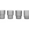 Ferm LIVING Ripple Smoked Grey Tumbler Glass Set Of 4
