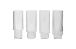 Ferm LIVING Ripple Glassware Clear -Broste Copenhagen Shop r i ripple long drink glasses set of 4 2