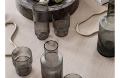 Ferm LIVING Ripple Smoked Grey Long Drink Glasses Set Of 4 7 Ferm LIVING Ripple Smoked Grey Long Drink Glasses Set Of 4 -Broste Copenhagen Shop r i ripple smoke glassware 1