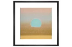 Sunset, 1972 (gold, Blue) By Andy Warhol Framed Print
