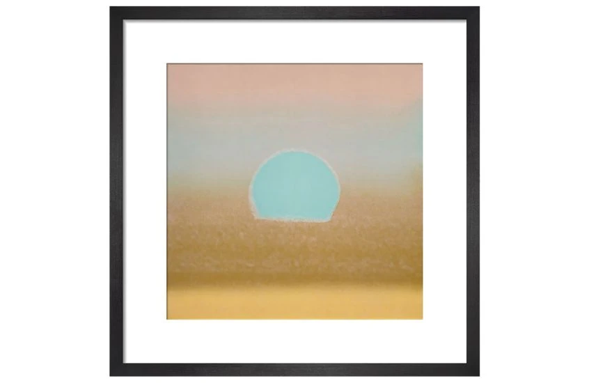 Sunset, 1972 (gold, Blue) By Andy Warhol Framed Print 1 Sunset, 1972 (gold, Blue) By Andy Warhol Framed Print
