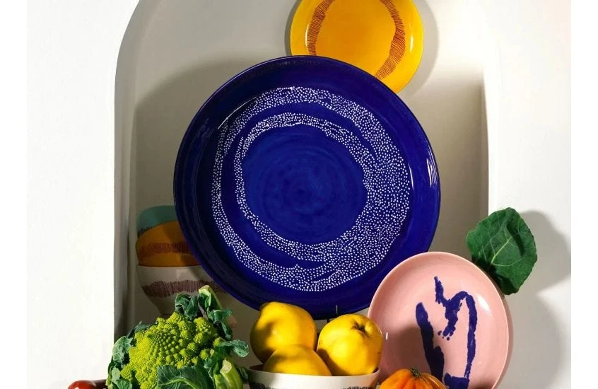 Serax Ottolenghi Feast Delicious Plate Pink And Blue Medium Set Of 2 2 Serax Ottolenghi Feast Delicious Plate Pink And Blue Medium Set Of 2 - Image 2