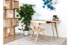 Case Spindle Recycled PET Rug Warm Grey -Broste Copenhagen Shop spindle rug with celine desk styleshot