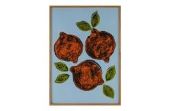 Frutetto Arancia On Light Blue Print 50 X 70cm