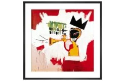 Trumpet By Jean-Michel Basquiat Framed Print