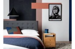 Brunel Bed Fabric Headboard Smoke Grey -Broste Copenhagen Shop terry o neil print 2