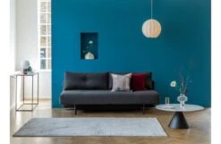 Linie Design Cover Rug Grey -Broste Copenhagen Shop thora sofa bed lifestyle 2 1