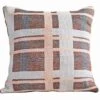 Tradition Recycled Check Cushion Orange 50 X 50cm