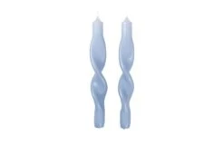 Broste Copenhagen Twist Candles Set Of 2 -Broste Copenhagen Shop twist candles light blue 2