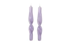 Broste Copenhagen Twist Candles Set Of 2 -Broste Copenhagen Shop twist candles orchid purple 2