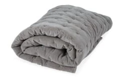 Velvet Quilt Grey -Broste Copenhagen Shop velvet quilt grey 140 x 200cm 1887