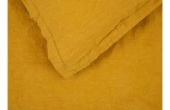 Washed Linen Mustard Fitted Sheet King