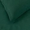 Washed Linen Forest Green Fitted Sheet Double