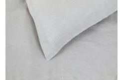 Washed Linen Grey Fitted Sheet Double