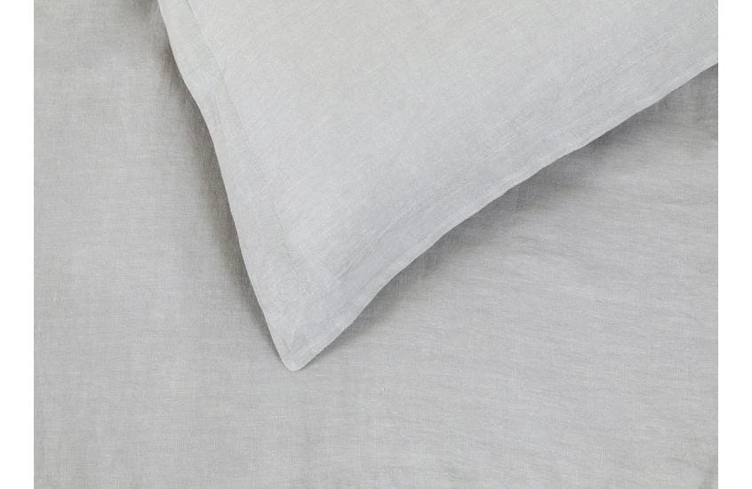 Washed Linen Grey Fitted Sheet King 1 Washed Linen Grey Fitted Sheet King