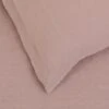 Washed Linen Dusky Pink Fitted Sheet Super King