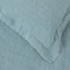 Washed Linen Slate Blue Fitted Sheet Super King