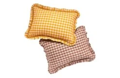Wes Gingham Cushion Mustard 35 X 55cm -Broste Copenhagen Shop wes gingham mix 2