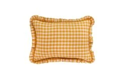 Wes Gingham Cushion Mustard 35 X 55cm -Broste Copenhagen Shop wes gingham mustard 2