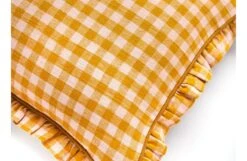 Wes Gingham Cushion Mustard 35 X 55cm -Broste Copenhagen Shop wes gingham mustard 3